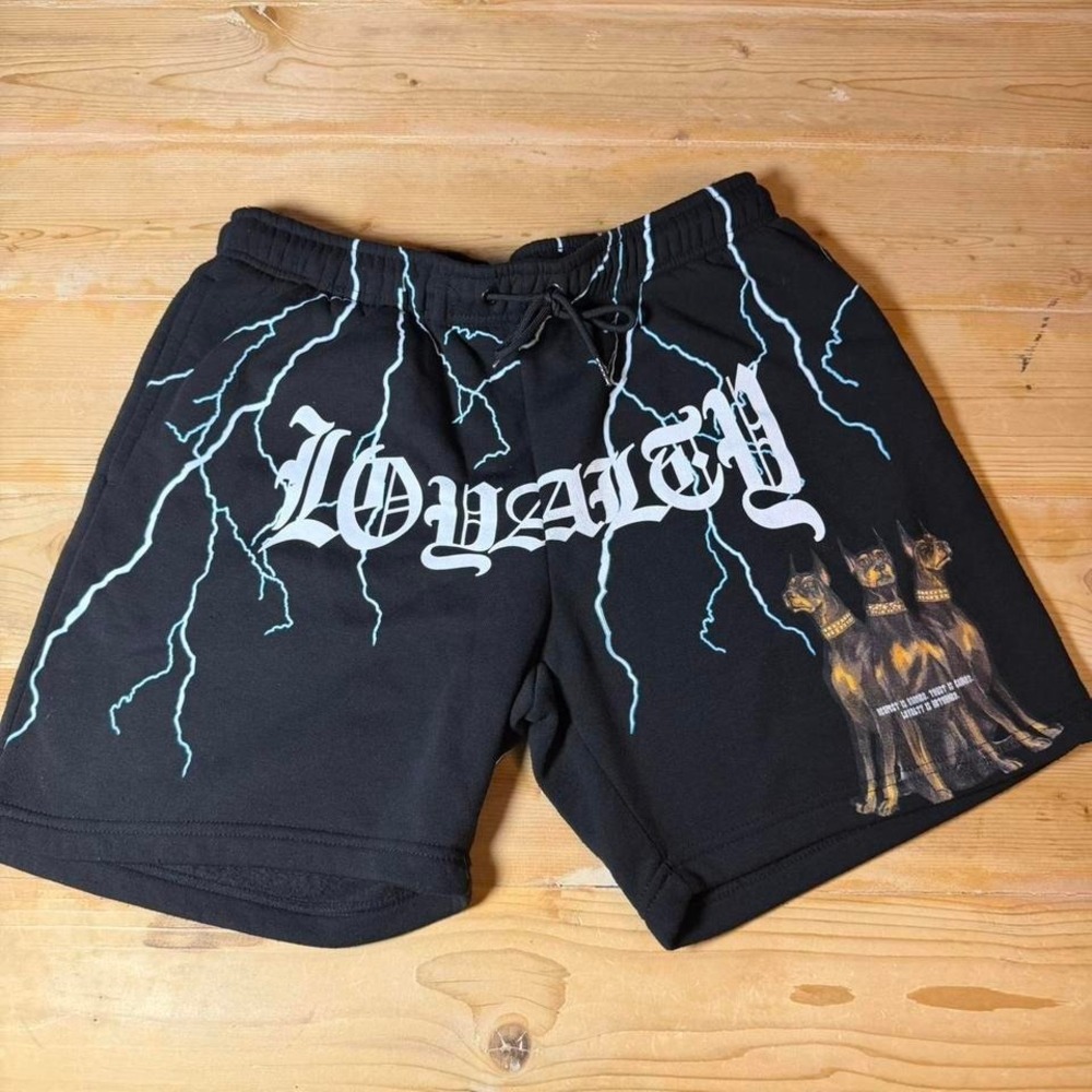 RGSTR "Loyalty" Lightning Shorts‎ – Doberman Graphic – Size L